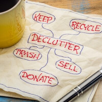 declutter concept on napkin